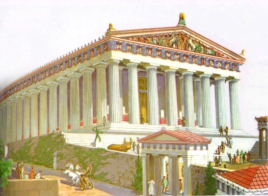 Ilustração do Pathernon - Acrópole - Atenas