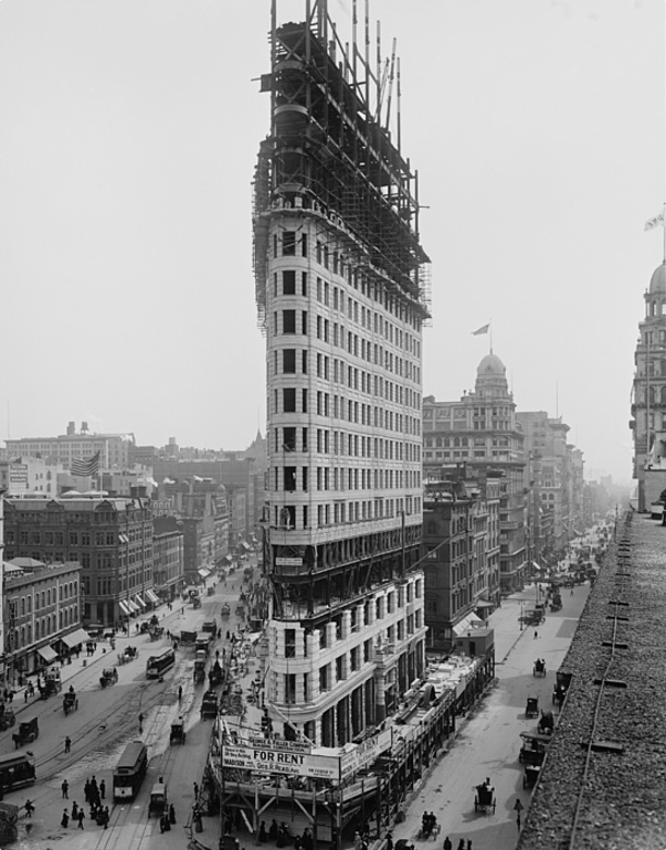 Flatiron Building - durante a construção - Cerca de 1900