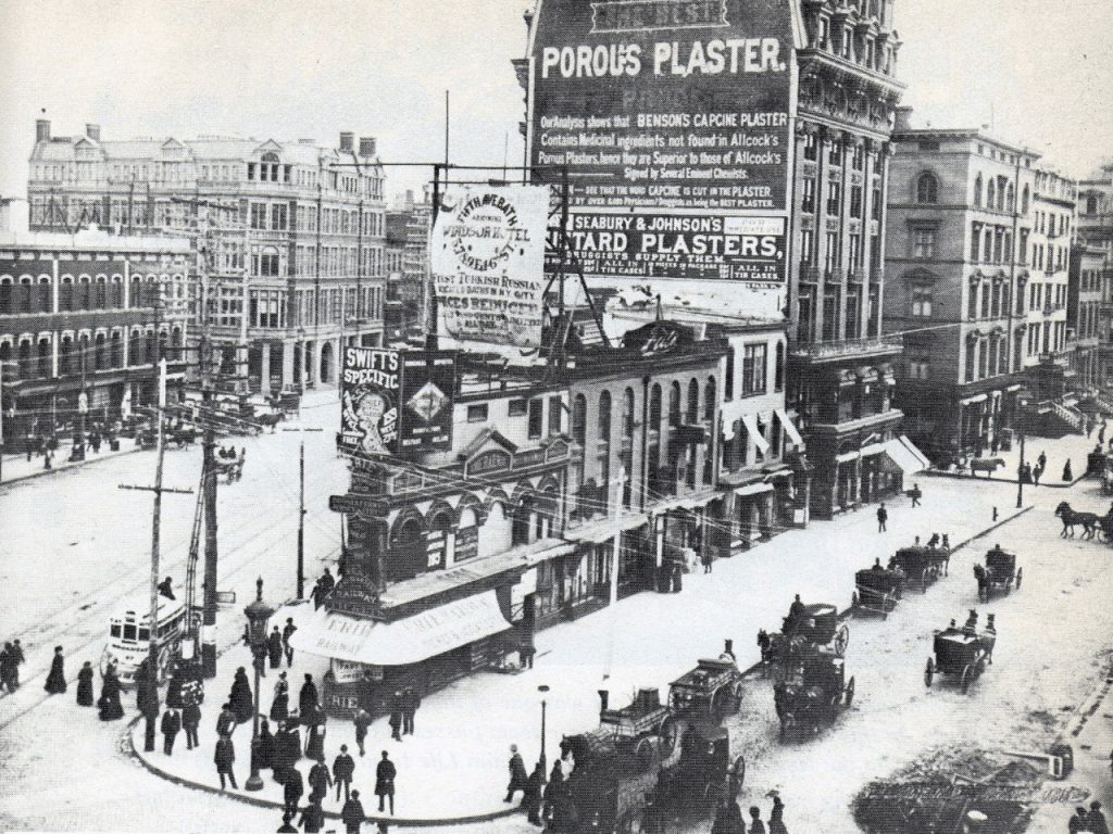 Fifth Ave & 23rd St - before the Flatiron building - 1884