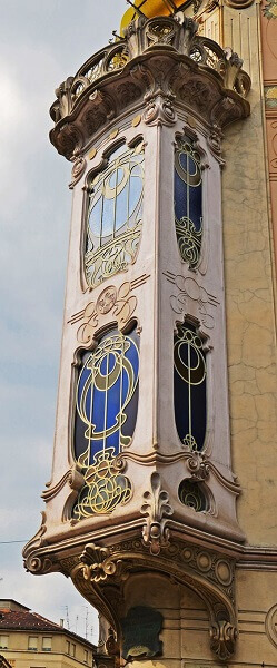 Janela Art Nouveau Casa Fenoglio Lafleur - Itália