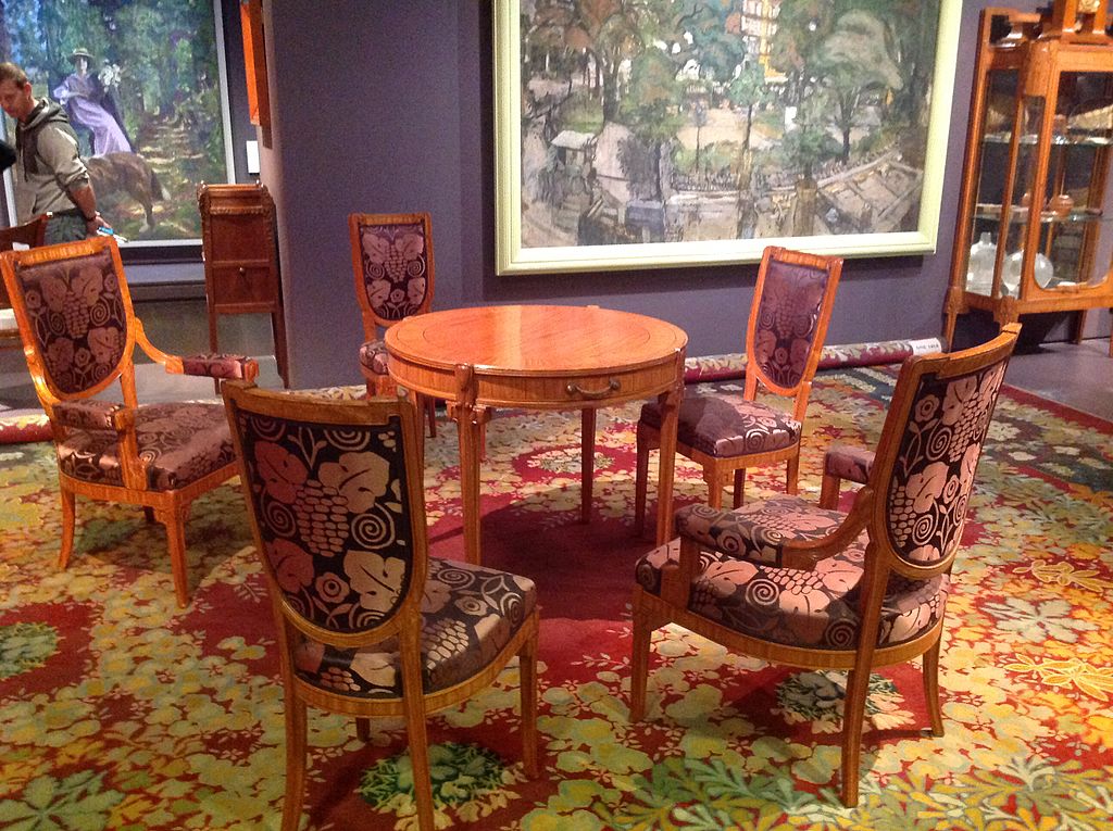 Mesa Cadeiras Carpet - Maurice Dufrêne e Paul Follot - 1912 - Salon des Artistes Décorateurs