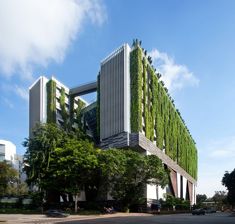 Parede Verde na Escola de Artes - Singapura