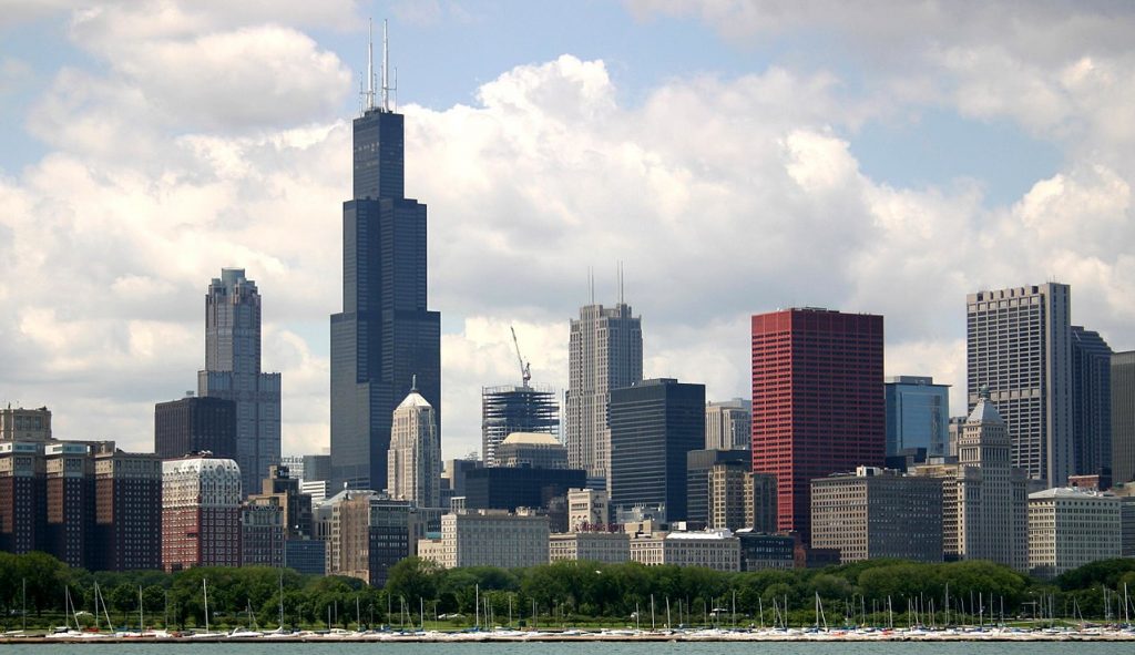 Skyline Modernista de Chicago, IL, USA