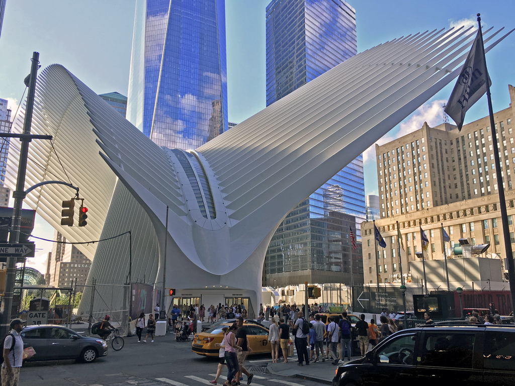 The World Trade Center Transportation Hub in New York City, by Santiago Calatrava (2016)