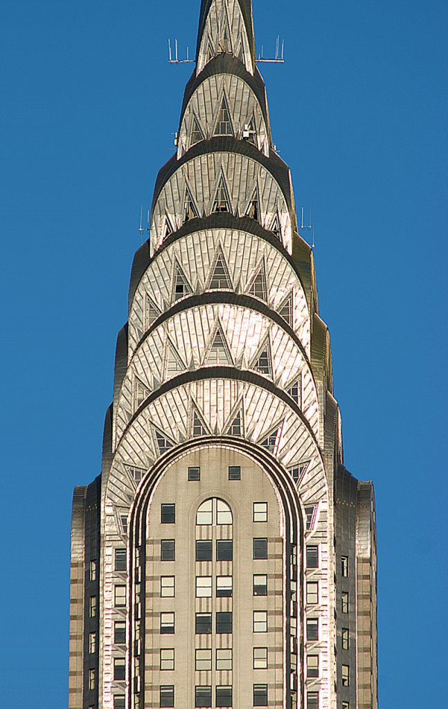O topo do Edifício Chrysler