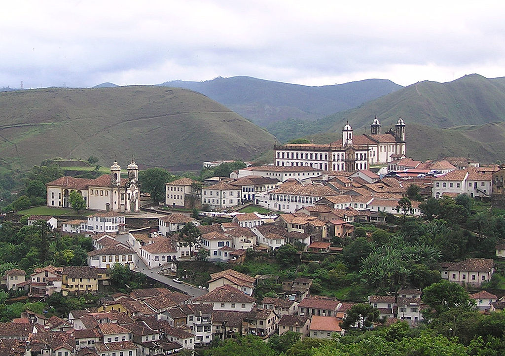 O aspecto de Cidade Colonial de Ouro Preto - Minas Gerais