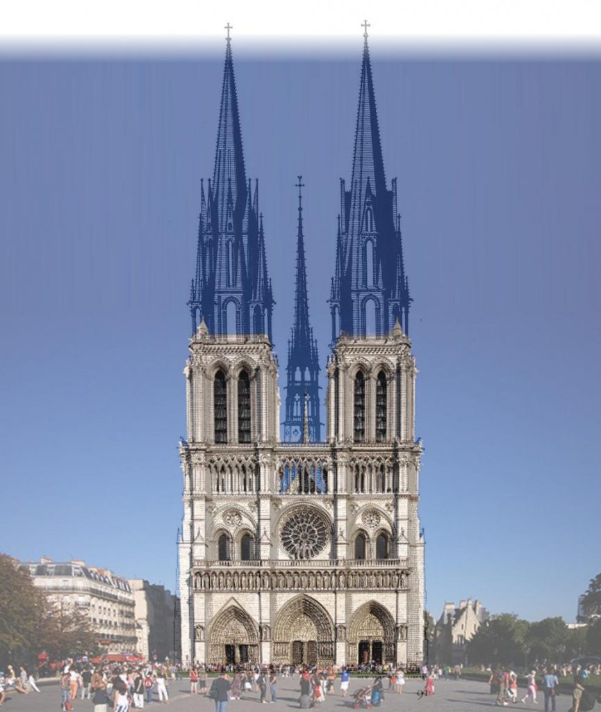 O projeto original da Catedral de Notre-Dame - Projeção